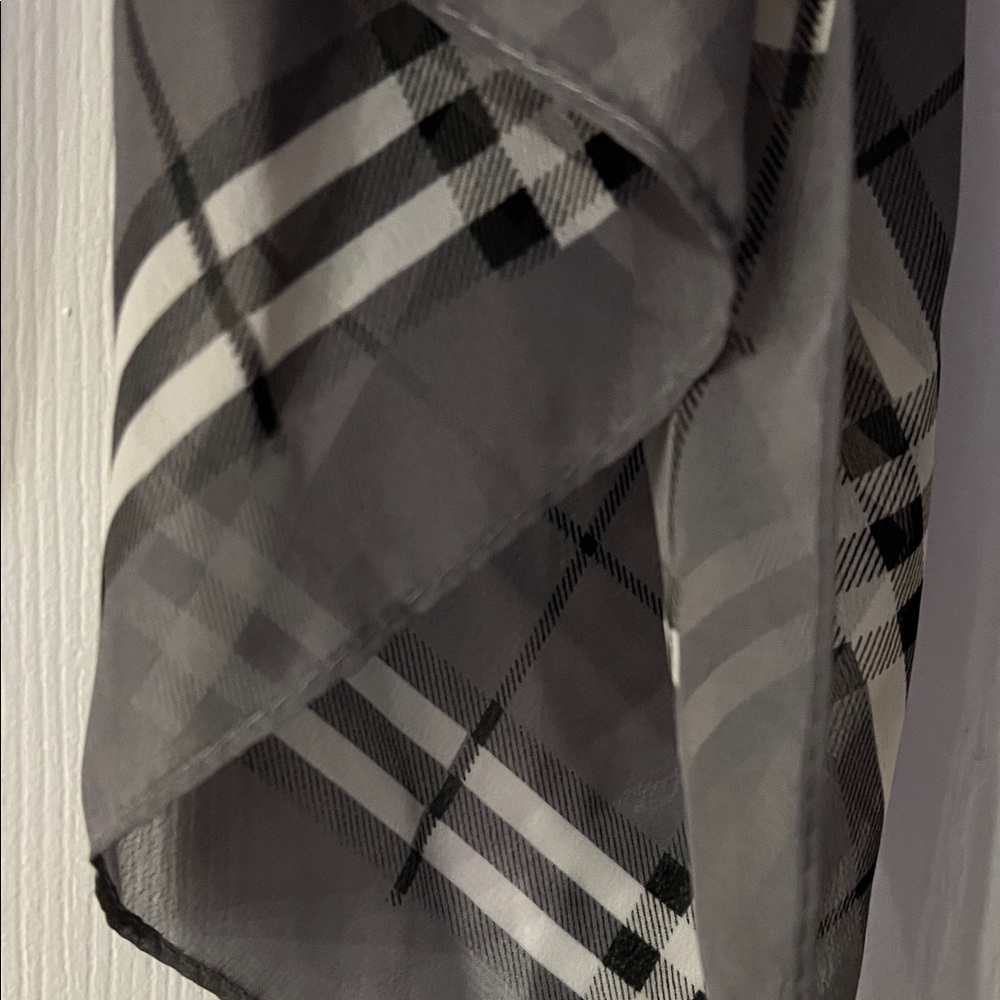 4/$20 Black and Gray Plaid Scarf - Picture 3 of 3